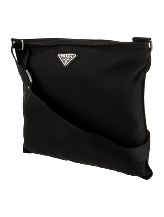 Prada Enameled Metal Triangle Portfolio