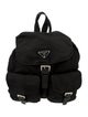 Prada Enameled Metal Triangle Backpack