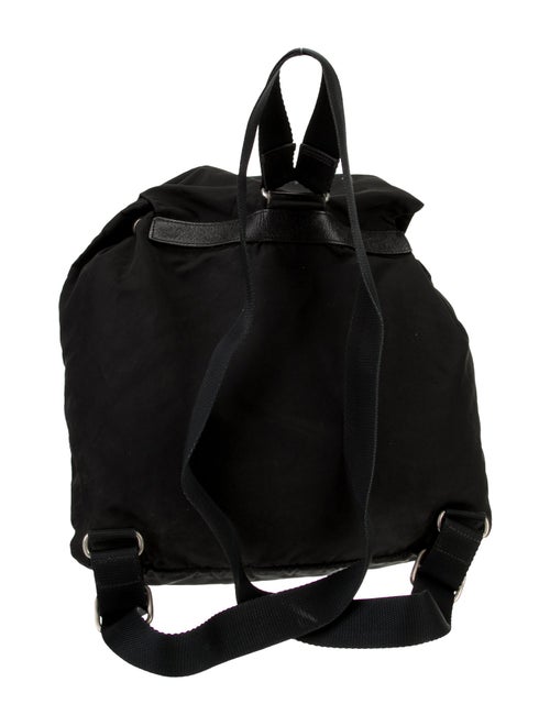 Prada Enameled Metal Triangle Backpack