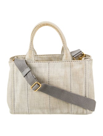 Prada Enameled Metal Triangle Canapa Logo Small