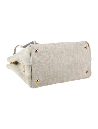 Prada Enameled Metal Triangle Canapa Logo Small