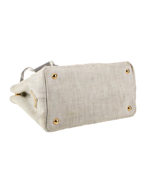 Prada Enameled Metal Triangle Canapa Logo Small