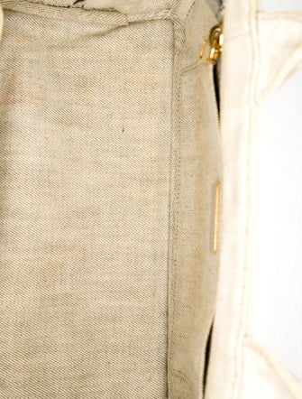 Prada Enameled Metal Triangle Canapa Logo Small