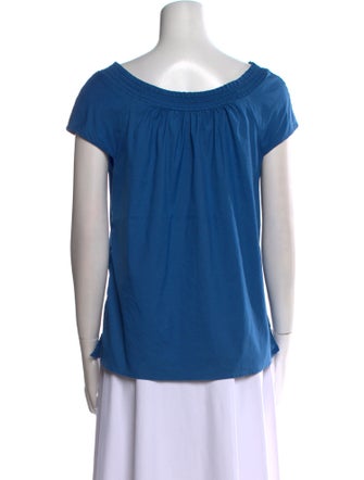 Prada 2015 Scoop Neck Button-Up Top