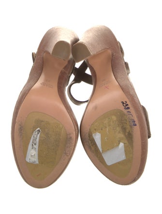 Prada Leather Whipstitch Trim Slingback Sandals