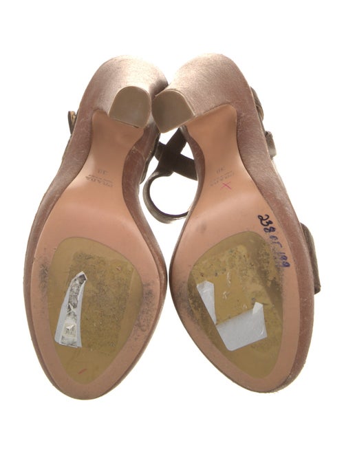 Prada Leather Whipstitch Trim Slingback Sandals