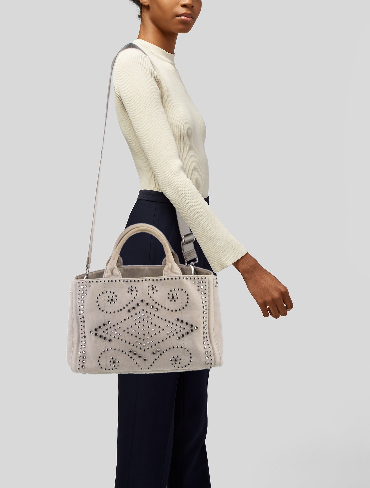 Prada Canvas Grommet Canapa