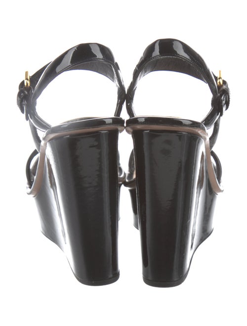 Prada Patent Leather T-Strap Sandals
