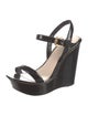 Prada Patent Leather T-Strap Sandals