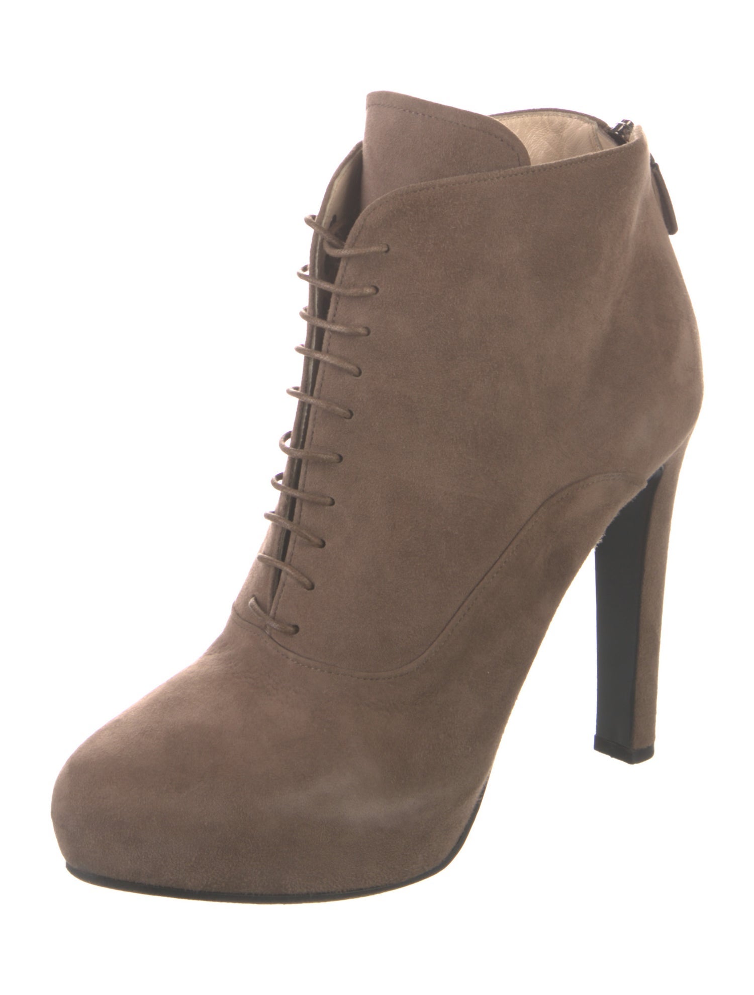 Prada Suede Lace-Up Boots