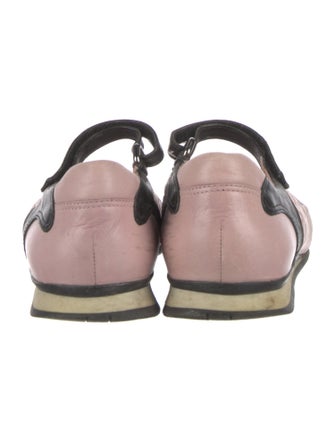 Prada Leather Colorblock Pattern Mary Jane Flats