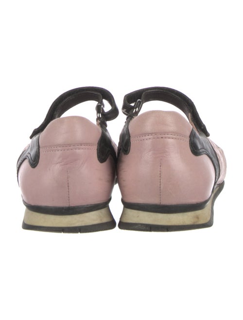 Prada Leather Colorblock Pattern Mary Jane Flats