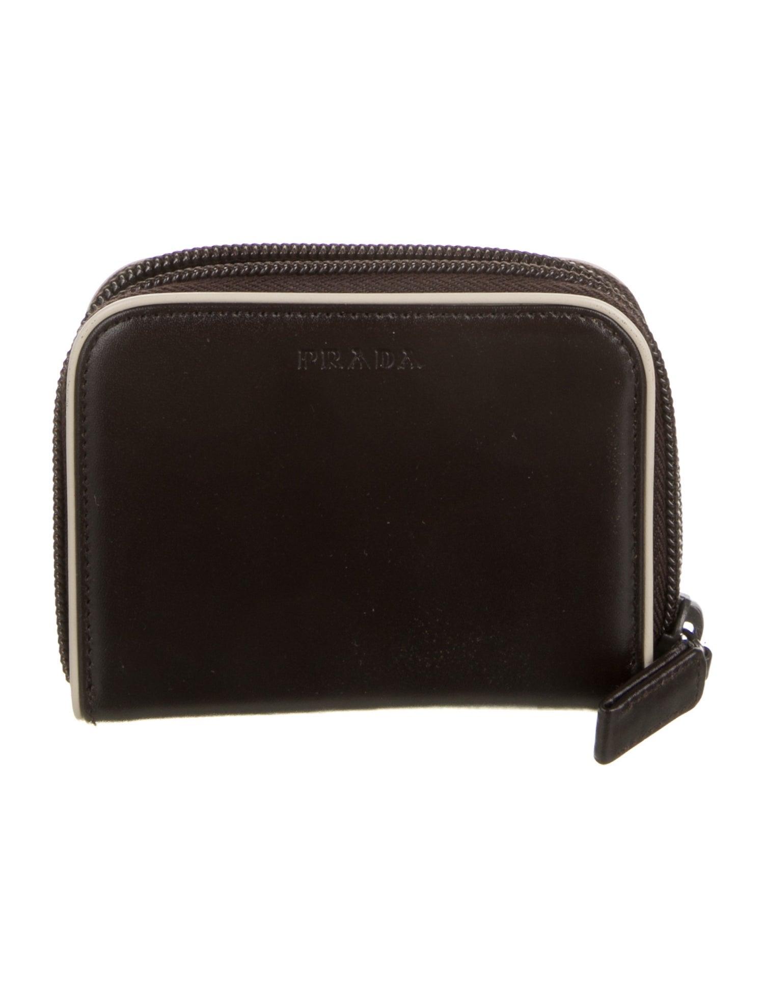 Prada Spazzolato Leather Compact Wallet
