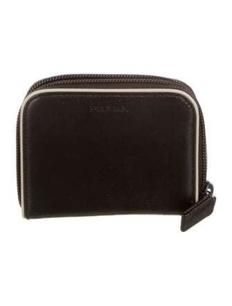 Prada Spazzolato Leather Compact Wallet