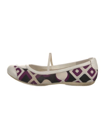 Prada Sport Canvas Printed Ballet Flats
