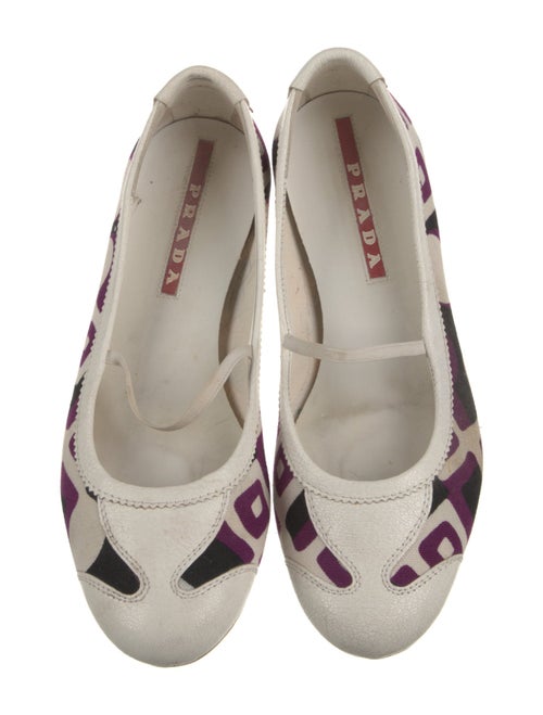 Prada Sport Canvas Printed Ballet Flats