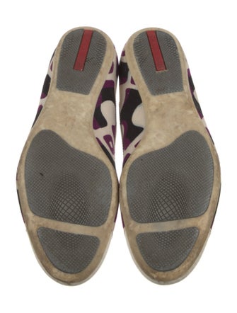 Prada Sport Canvas Printed Ballet Flats