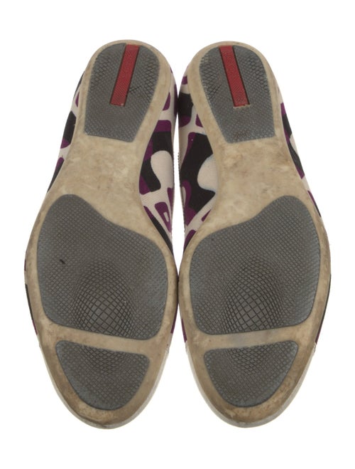 Prada Sport Canvas Printed Ballet Flats