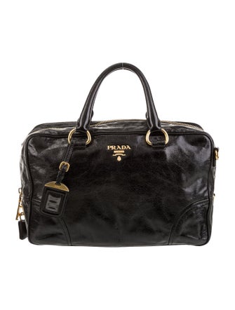 Prada Vitello Shine Leather Bauletto