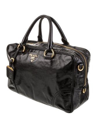 Prada Vitello Shine Leather Bauletto
