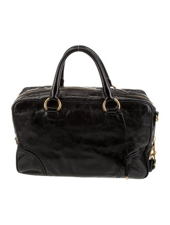 Prada Vitello Shine Leather Bauletto