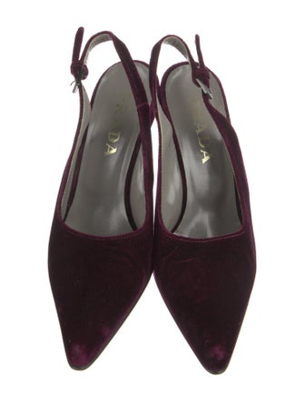 Prada Velvet Slingback Pumps