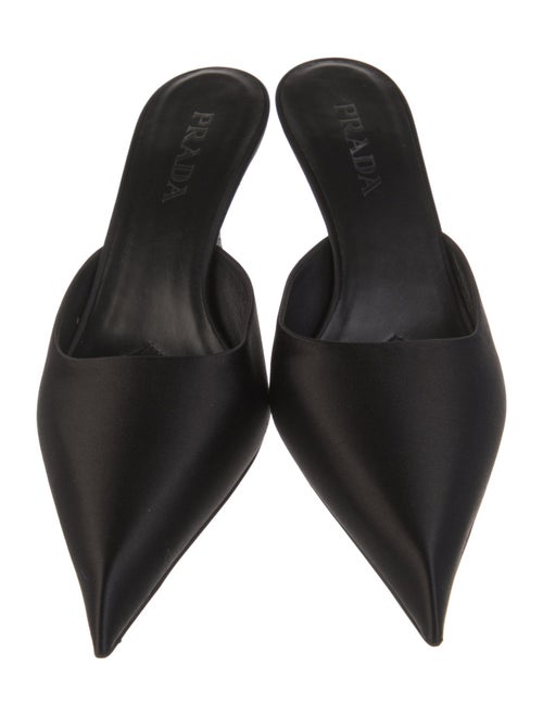 Prada Satin Bow Accents Mules