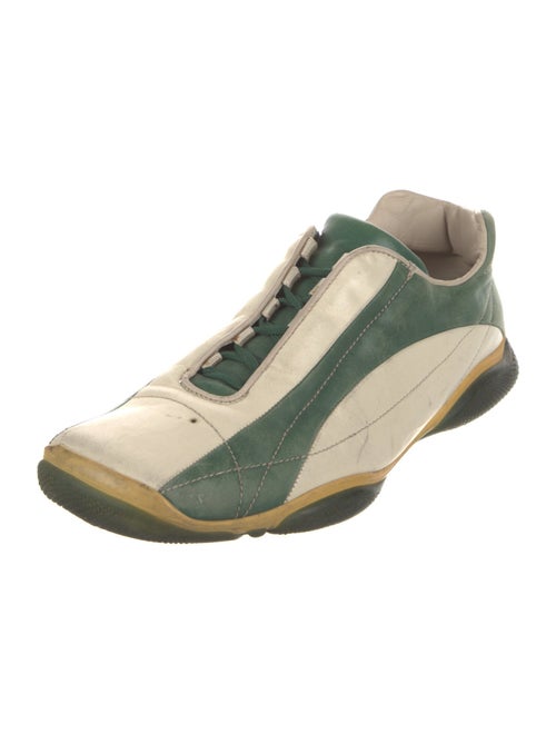 Prada Leather Colorblock Pattern Sneakers