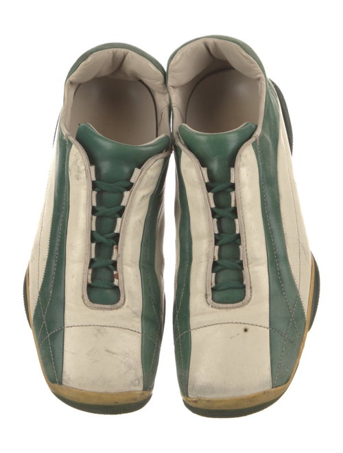 Prada Leather Colorblock Pattern Sneakers