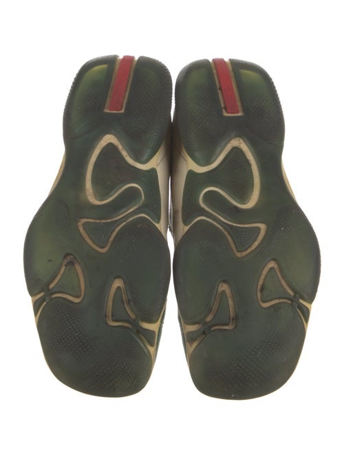 Prada Leather Colorblock Pattern Sneakers