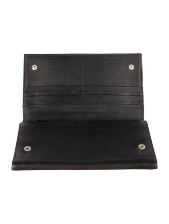 Prada Saffiano Triangle Leather Continental Wallet