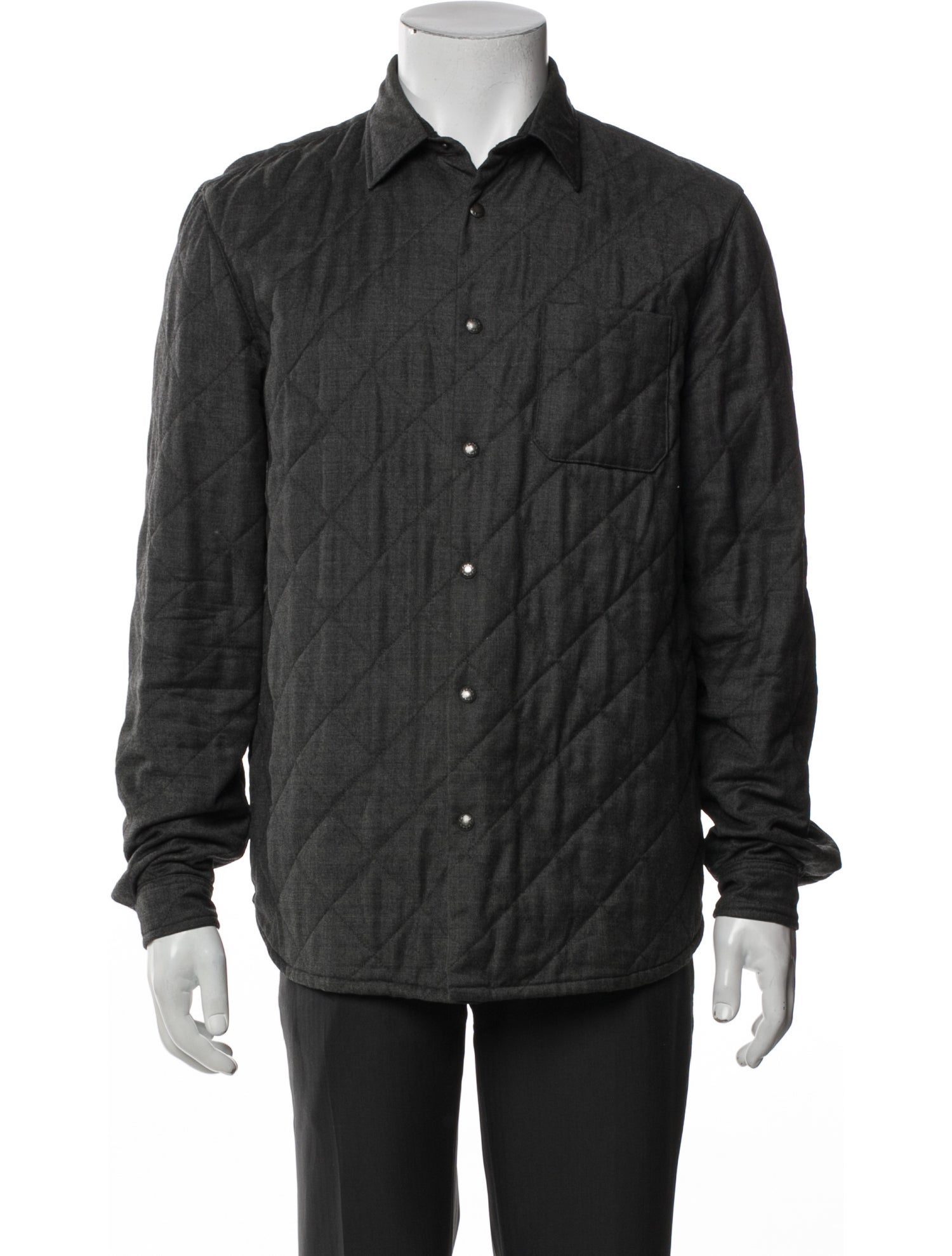 Prada 2015 Enameled Metal Triangle Trucker Jacket