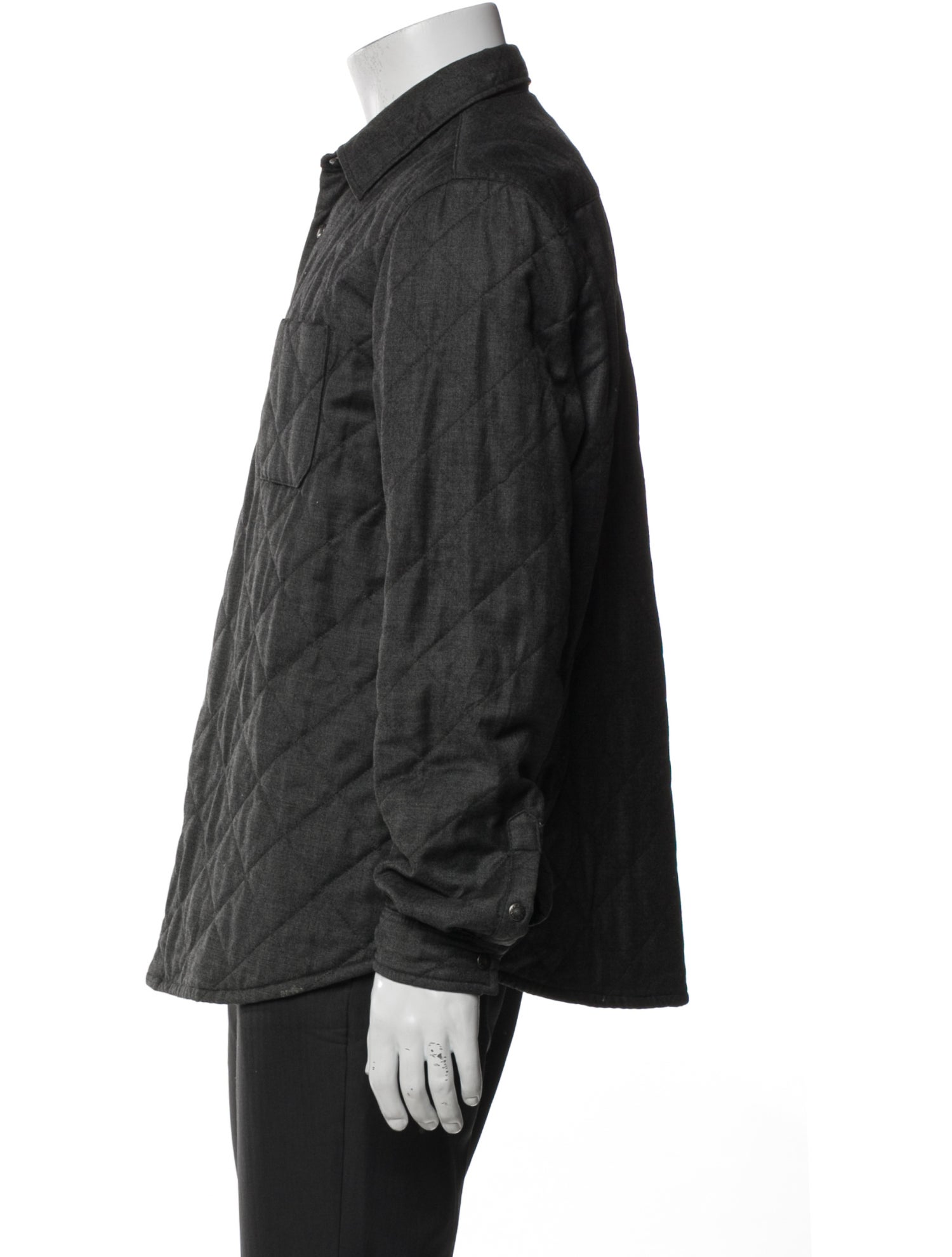 Prada 2015 Enameled Metal Triangle Trucker Jacket