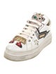 Prada Leather Printed Sneakers
