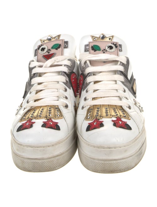 Prada Leather Printed Sneakers