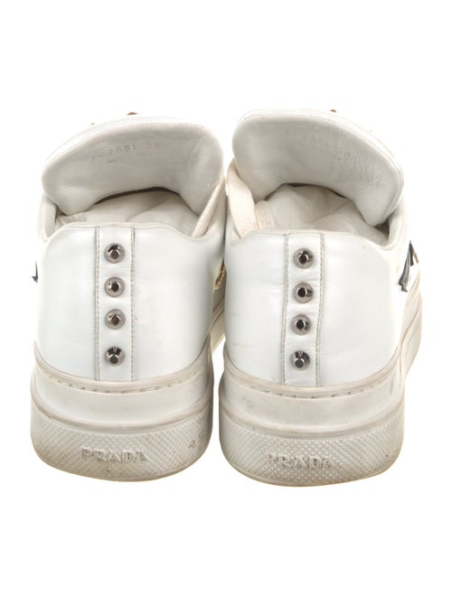Prada Leather Printed Sneakers
