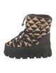 Prada Re-Nylon Après-Ski Enameled Metal Triangle Lace-Up Boots