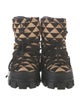 Prada Re-Nylon Après-Ski Enameled Metal Triangle Lace-Up Boots