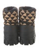 Prada Re-Nylon Après-Ski Enameled Metal Triangle Lace-Up Boots