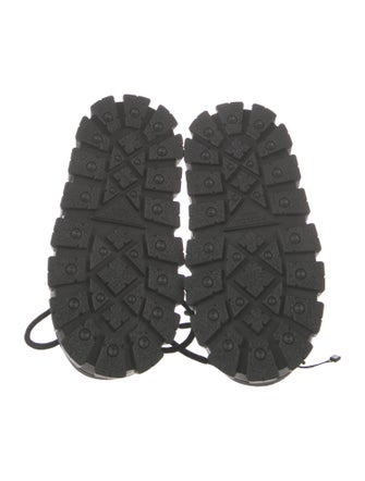 Prada Re-Nylon Après-Ski Enameled Metal Triangle Lace-Up Boots