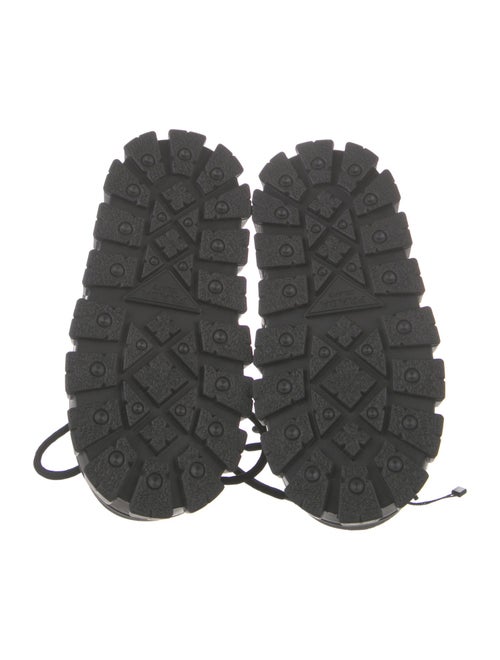 Prada Re-Nylon Après-Ski Enameled Metal Triangle Lace-Up Boots