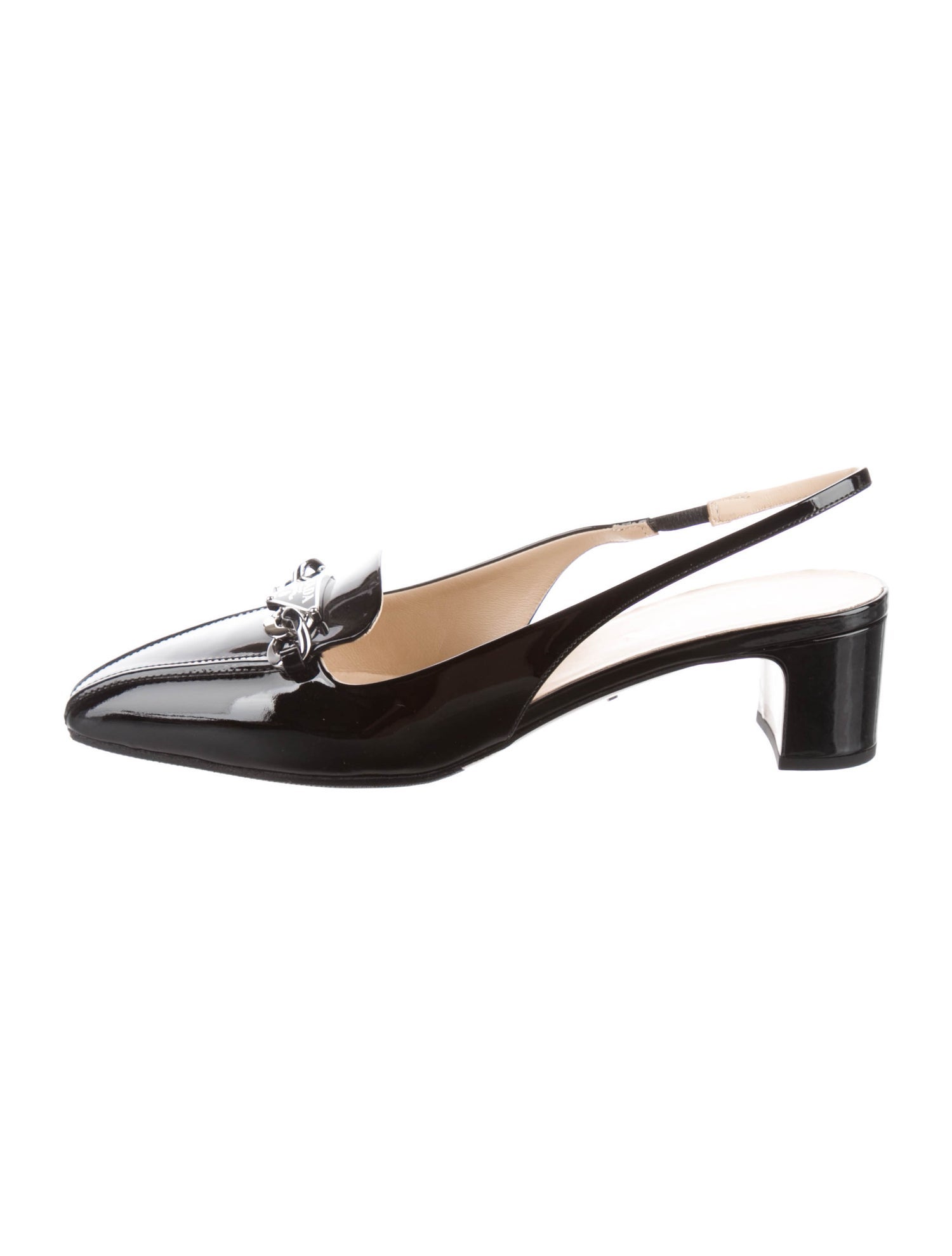 Prada Patent Leather Slingback Pumps