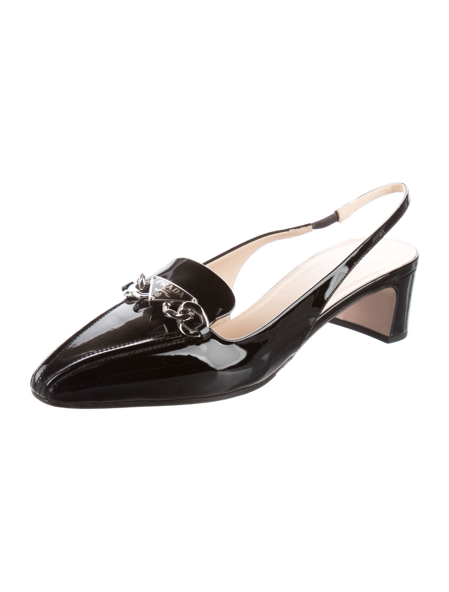 Prada Patent Leather Slingback Pumps
