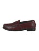 Prada Enameled Metal Triangle Patent Leather Loafers