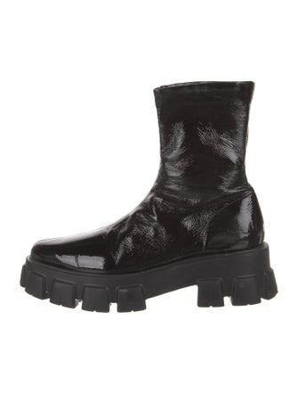 Prada Patent Leather Combat Boots