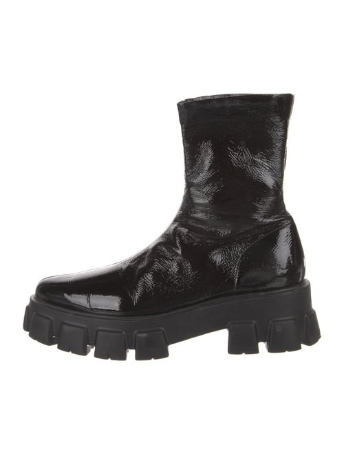 Prada Patent Leather Combat Boots
