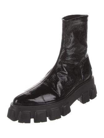 Prada Patent Leather Combat Boots