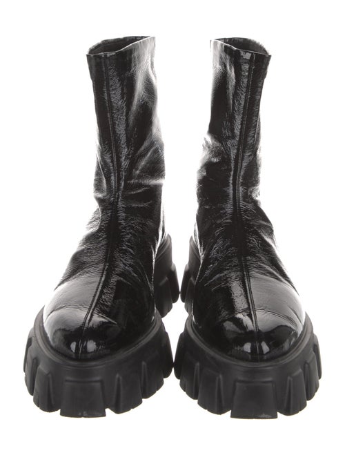 Prada Patent Leather Combat Boots