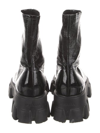 Prada Patent Leather Combat Boots