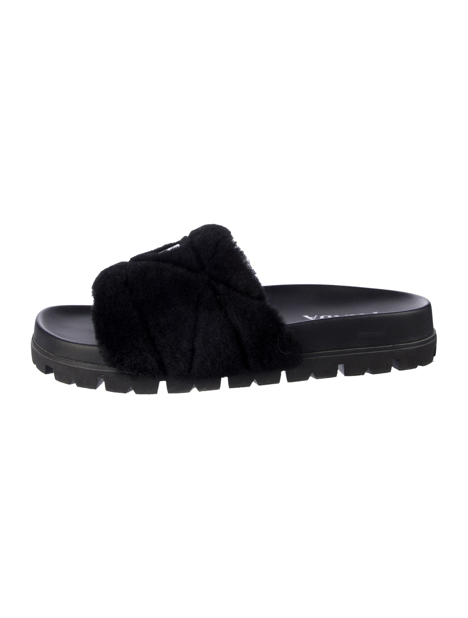 Prada Shearling Slides